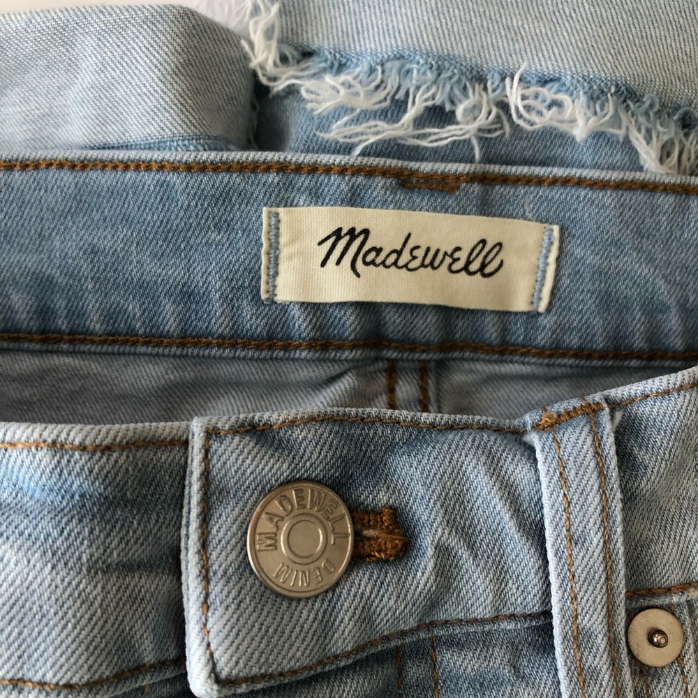 SOLD Madewell High Rise Denim Mid-Length Shorts - Picture 8 of 9